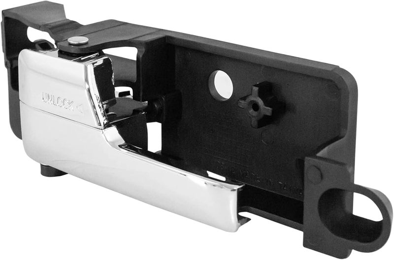 TRQ Metal Reinforced Rear Left Interior Door Handle Chrome Plastic & Steel Driver Side Compatible with 2006-2012 Ford Fusion 2007-2012 Lincoln MKZ 2006 Zephyr 2006-2011 Mercury Milan - Image 1